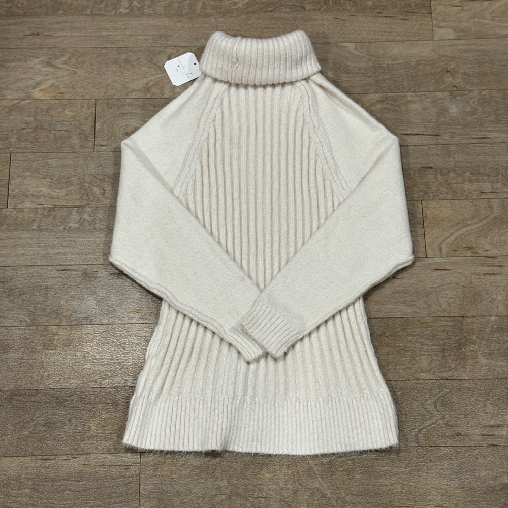ALTAR’D STATE Ivory Ribbed Knit Turtleneck Sweater - Picture 4 of 4